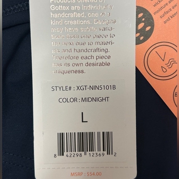 Gottex Sports Bra/Top Ultraluxe Nylon Midnight Women's Size-L #XGT-NIN5101B - Picture 6 of 6
